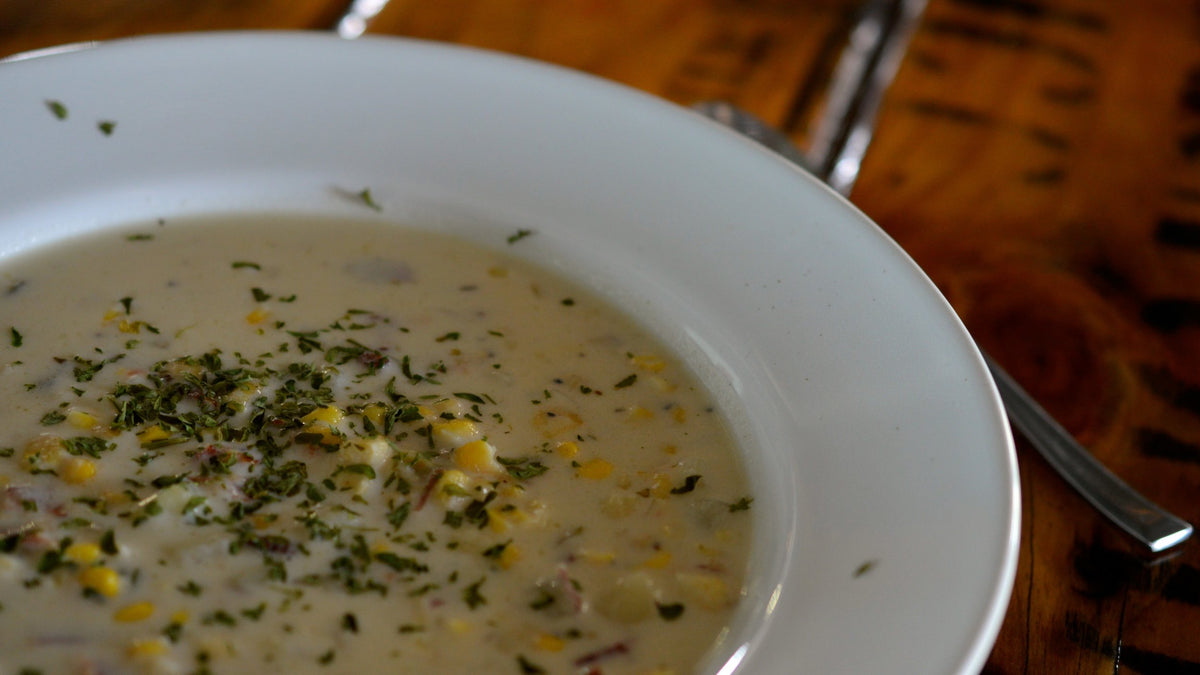 Cheesy Pancetta Corn Chowder – Redhead Creamery
