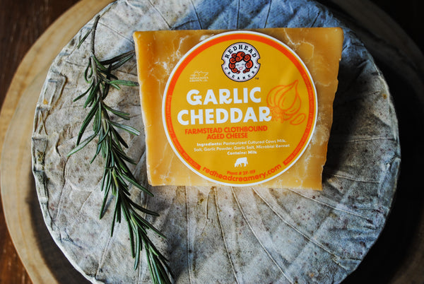 Garlic Clothbound Cheddar – Redhead Creamery