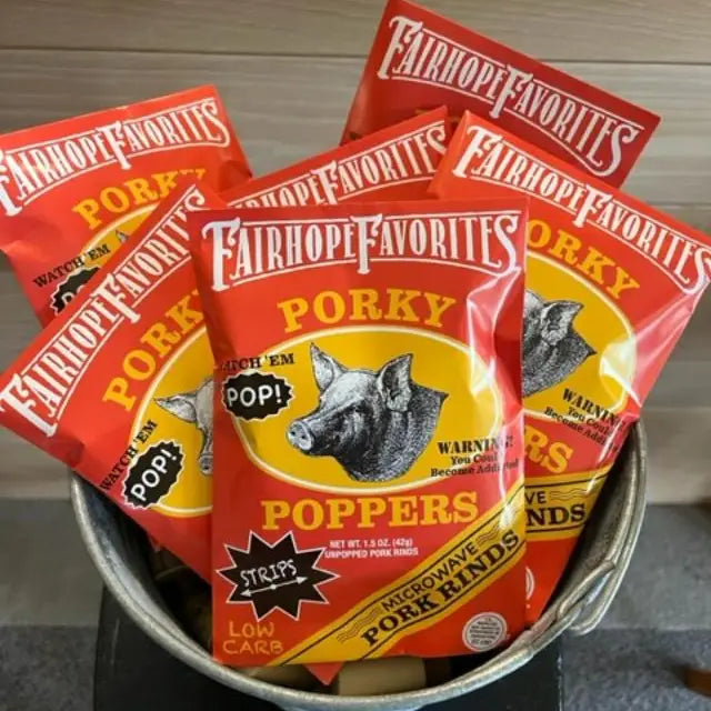 Fairhope Favorites Porky Poppers- Microwave Pork Rinds – Redhead Creamery